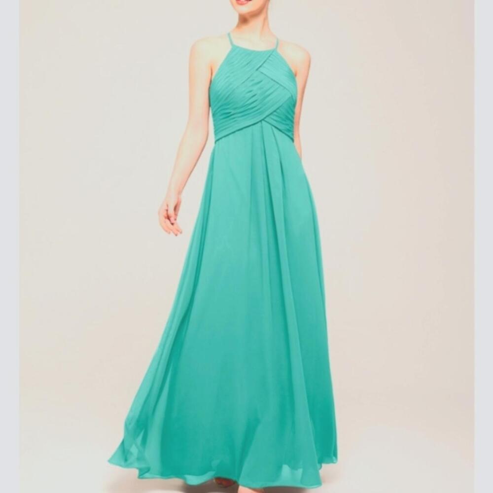 Aderes Bridesmaid Prom Formal Special Occasion Wedding Guest Dress, Blue, 14